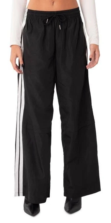 bottom Edikted Women's Fauna Nylon Track Pants Nordstrom $48