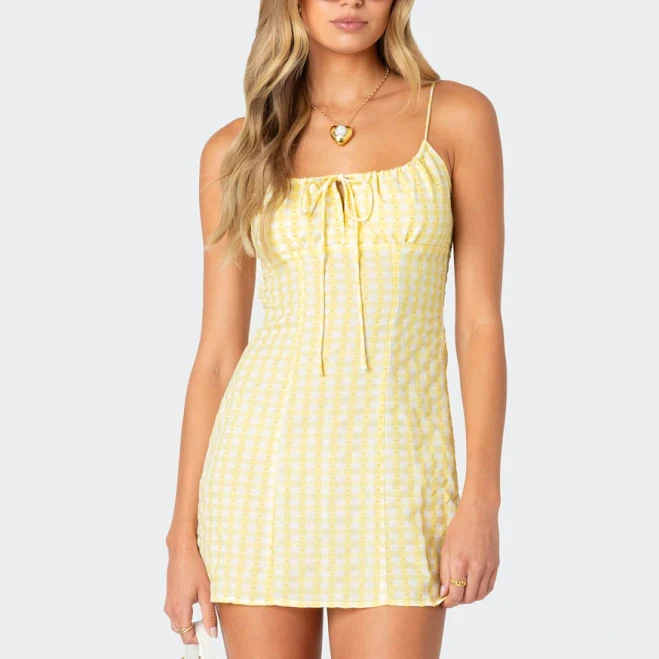 dress Edikted Women's Gingham Bustier Mini Dress edikted $26.4