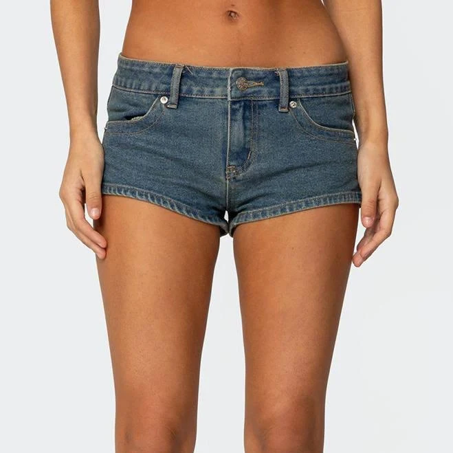 bottoms Edikted Women's Jagger Low Rise Denim Shorts Tillys $49.92