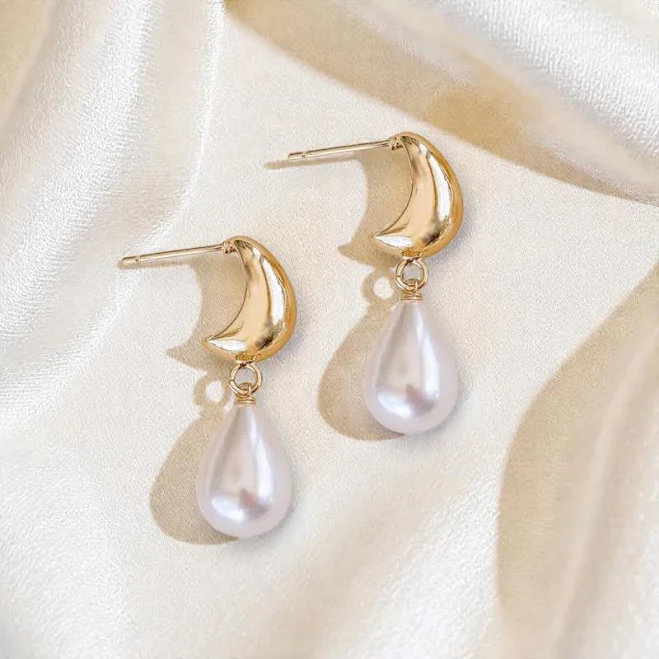 accessory Ella Pearl Drop Earrings Etsy - WanderandLustJewelry $58