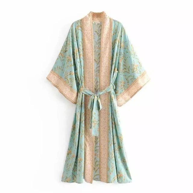 kimono Emerald Kimono L Nya Rose $54.99