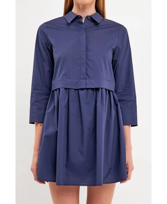 dress English Factory Women's Mini Shirt Dress Macy's $64