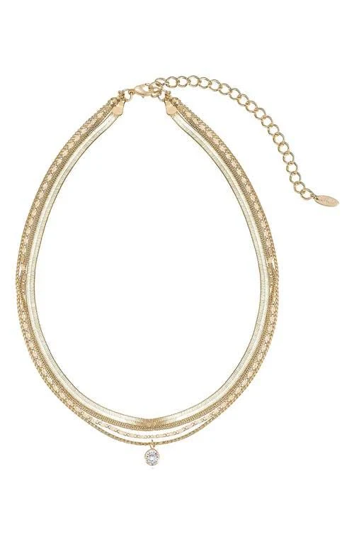 accessory Ettika 18k Gold Plated Layered Chain Necklace Nordstrom $60