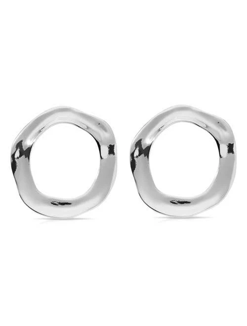 accessory Ettika Open Circle Silver Plated Earrings Nordstrom $65