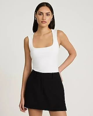 top Express Women's Bodycon Light Compression Stretch Cotton Square Neck Tank Top Express $34