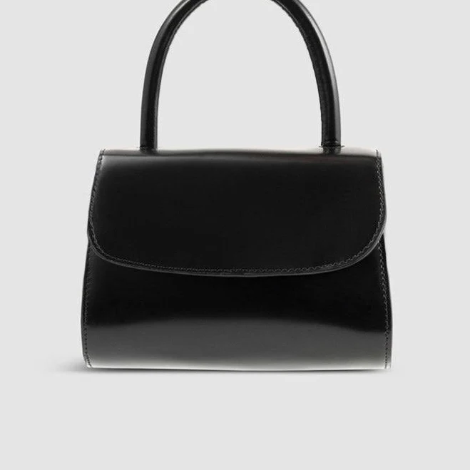 bag Far Women's Mini 2.0 Semi Patent Leather Top-Handle Bag BY FAR $468