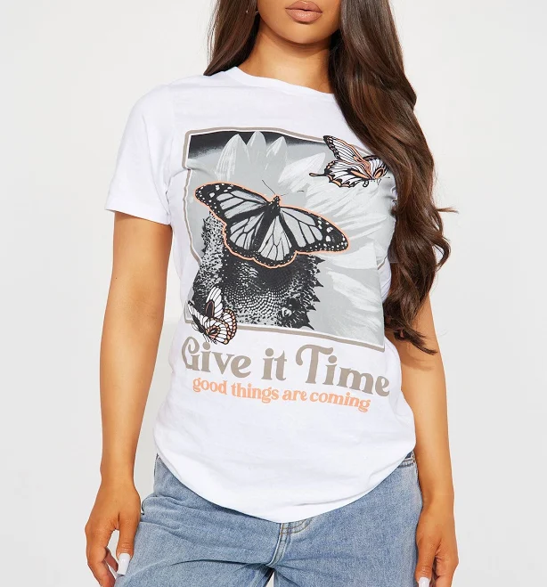 top Fashion Nova Give It Time Graphic T-Shirt Fashion Nova $12