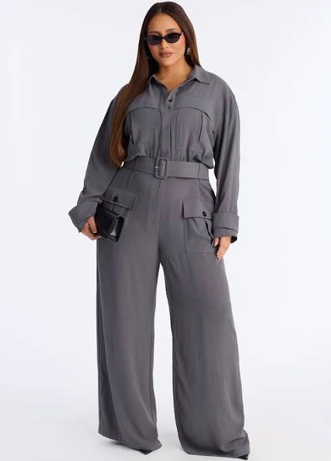 jumpsuit Fashion Nova Mia Belted Wide Leg Jumpsuit Fashion Nova $39.99