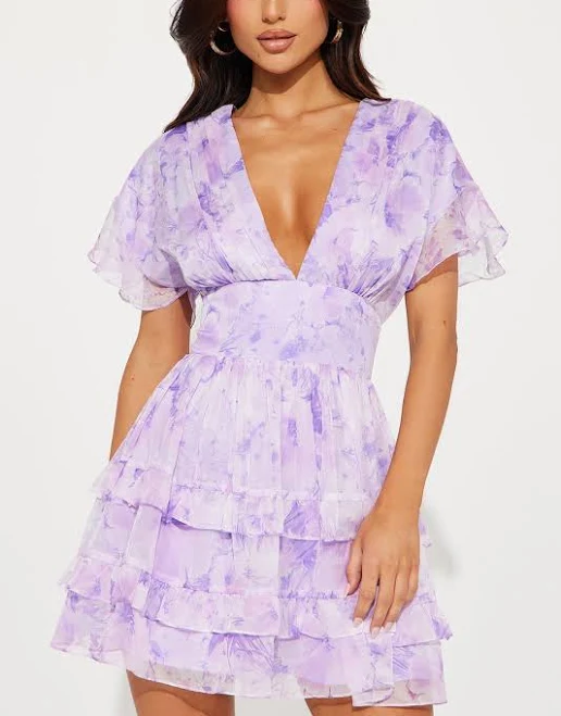 cocktail dress Fashion Nova Sierra Backless Pleated Chiffon Mini Dress Fashion Nova $31.99