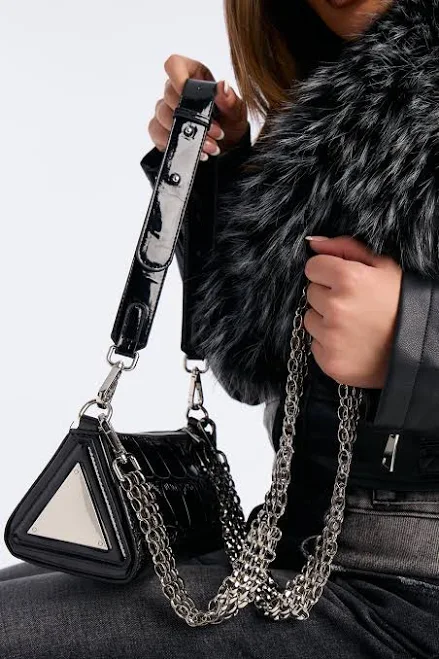 bag Fashion Nova Women's Chain of Command Faux Leather Shoulder Bag Fashion Nova $13.98