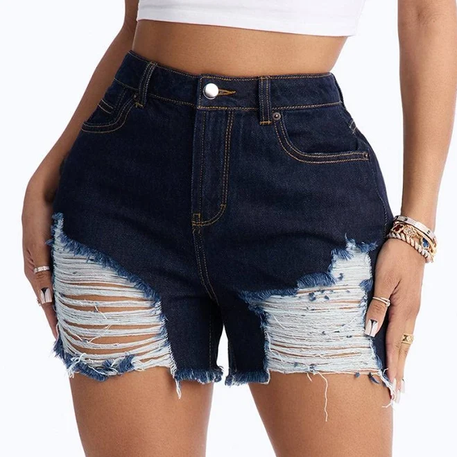 shorts Fashion Nova Women's Thoroughfare Ripped Non Stretch Denim Shorts Fashion Nova $9