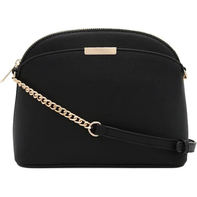 bag Faux Leather Dome Crossbody Bag with Chain Strap eBay $20