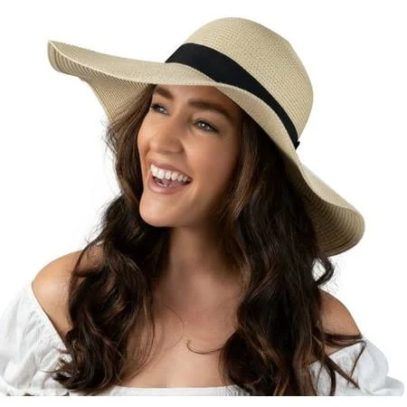 accessory Floppy Wide Brim Straw Sun Hat Walmart - Debra Weitzner $17.99