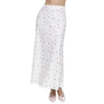 maxi skirt Floral Satin High Waist Flowy Midi Skirt Target $43.99