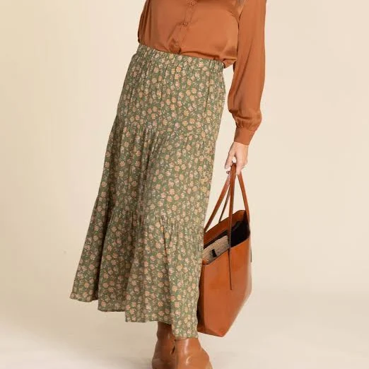 skirt Floral Tiered Maxi Skirt Filly Flair $34.99