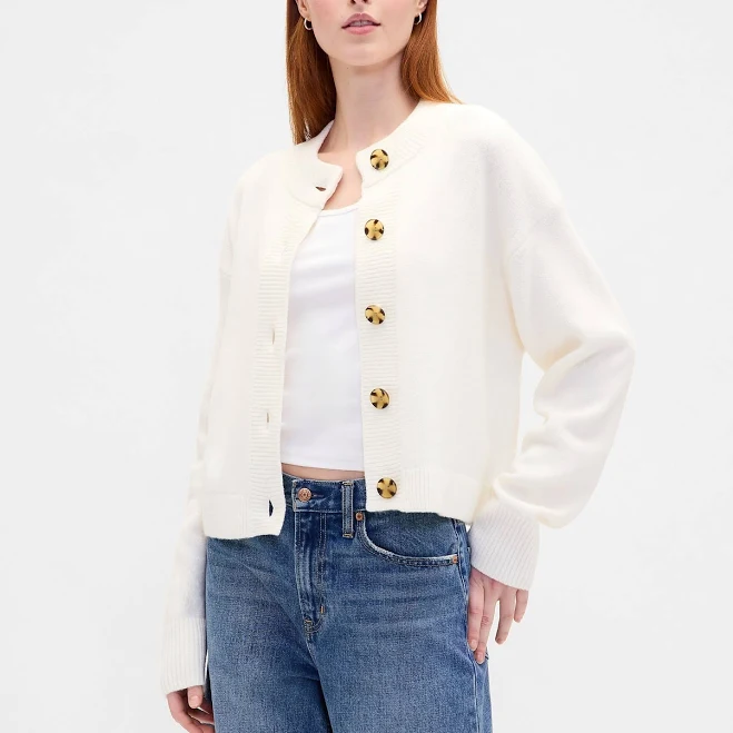 outerwear Gap Women's Cashsoft Oversized Chunky Cardigan Gap $39.99