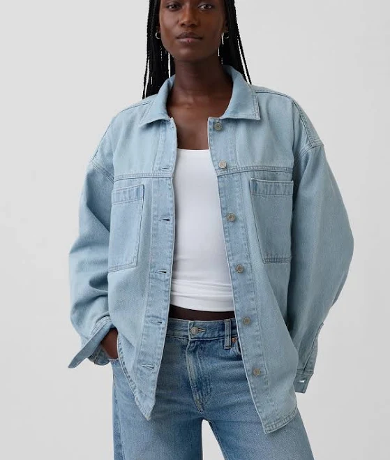 accessory Gap Women's Oversized Denim Shirt Jacket Gap $69