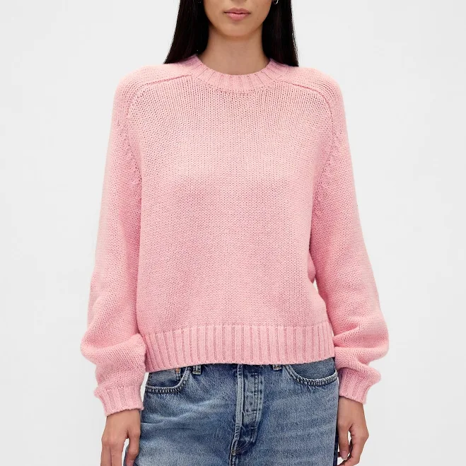 top Gap Women's Relaxed Crewneck Cotton-Blend Sweater Gap $64.99