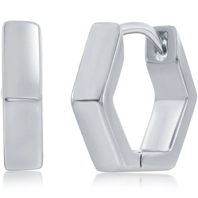 accessory Geometric Silver Hug Hoop Earrings Everjewl $49.99