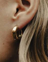 accessory Gold Medium Bold Hoop Earrings Etsy $36.07