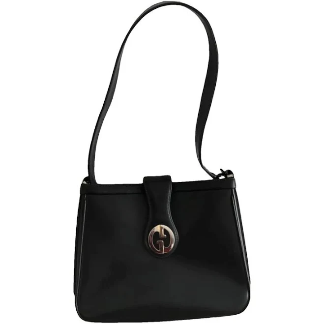 bag GUCCI Black Leather Shoulder Bag with Silver Hardware Vestiaire Collective $284