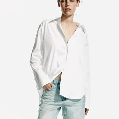 top H&M Ladies Cotton Poplin Shirt H&M $29.99