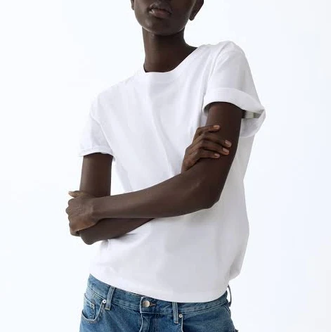 top H&M Ladies Oversized Cotton T-Shirt H&M $6.49