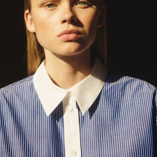 button down shirt H&M Ladies Oversized Striped Poplin Shirt H&M $24.99