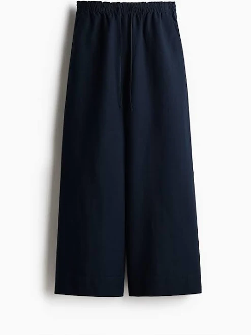 pants H&M Ladies Wide-Leg Linen-Blend Pants H&M $29.99