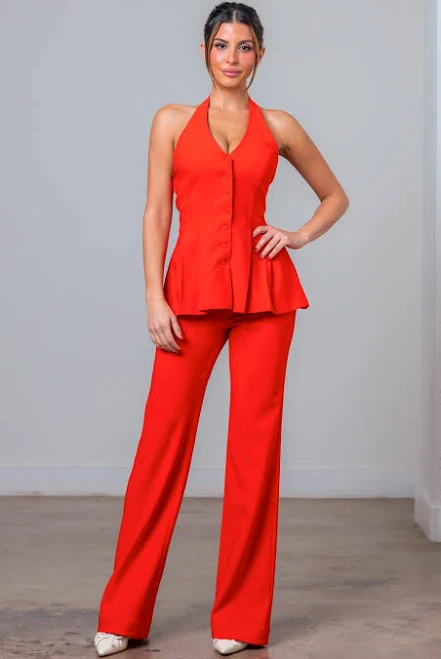 matching set Halter Neck Pants Set Styles Boutique Miami $120