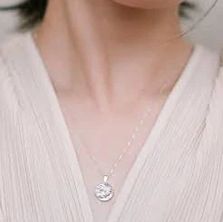 accessory Hammered Silver Pendant Necklace Etsy - Seller $60.28