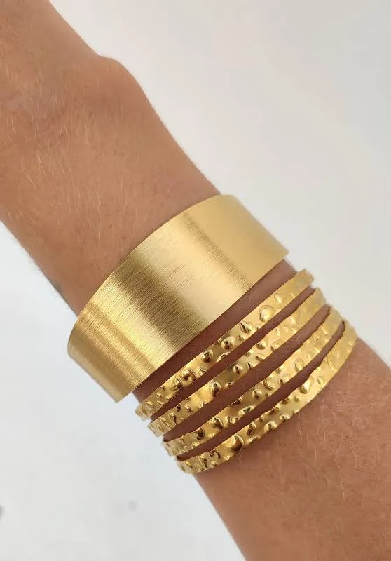 accessory Hammered Wide Gold Chunky Cuff Bracelet Etsy - HandmadeSoulmates $75.78