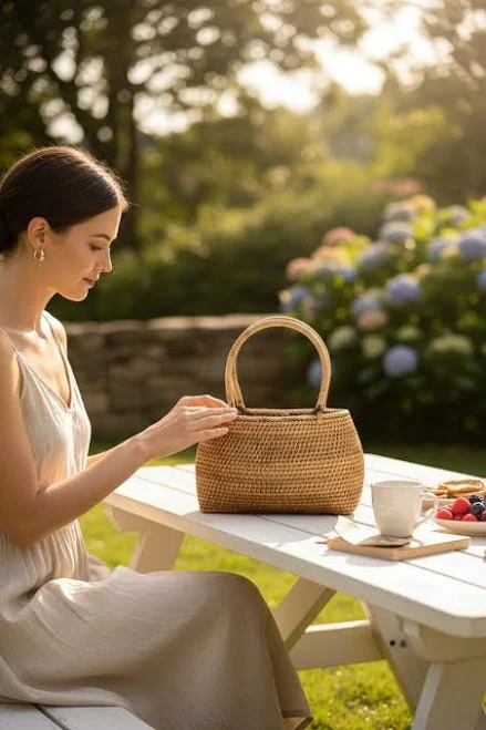 bag Handwoven Rattan Tote Bag Etsy - Seller $78.59