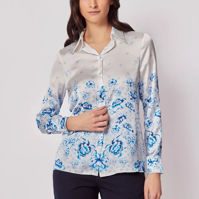 top Hawes & Curtis Women's Relaxed Floral Viscose Blouse Hawes & Curtis USA $29