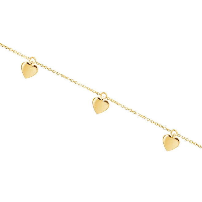 accessory Heart Charm Bracelet in Solid Gold Tales In Gold $259