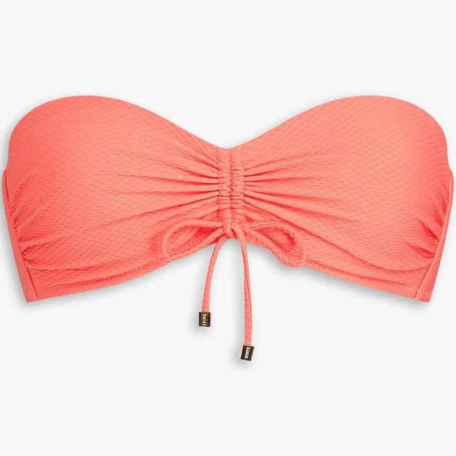 bandeau top Heidi Klein Women's Ruched Stretch-piqu&eacute; Bandeau Bikini Top THE OUTNET $32