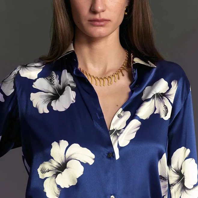 blouses Hibiscus Silk Shirt Nigel Curtiss $625