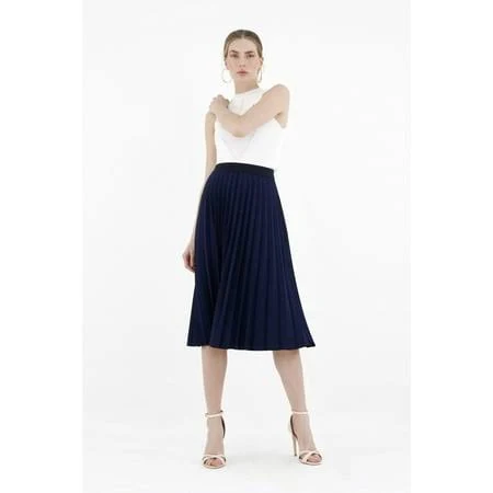 skirt High Waist Pleated Midi Skirt Walmart - WestCoastMarket $99.9