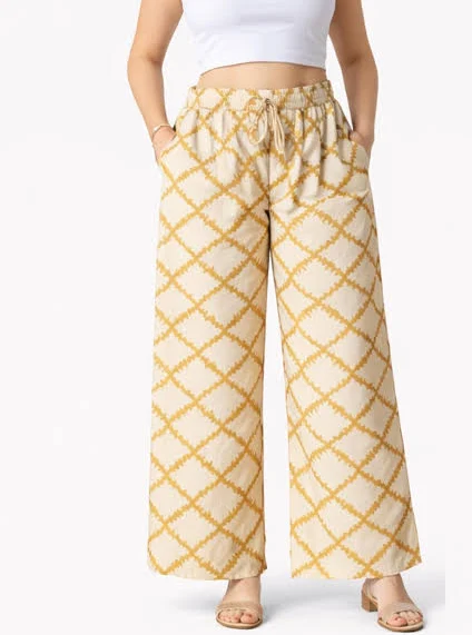 pants High-Waisted Wide-Leg Geometric Palazzo Pants Etsy - Seller $37.47