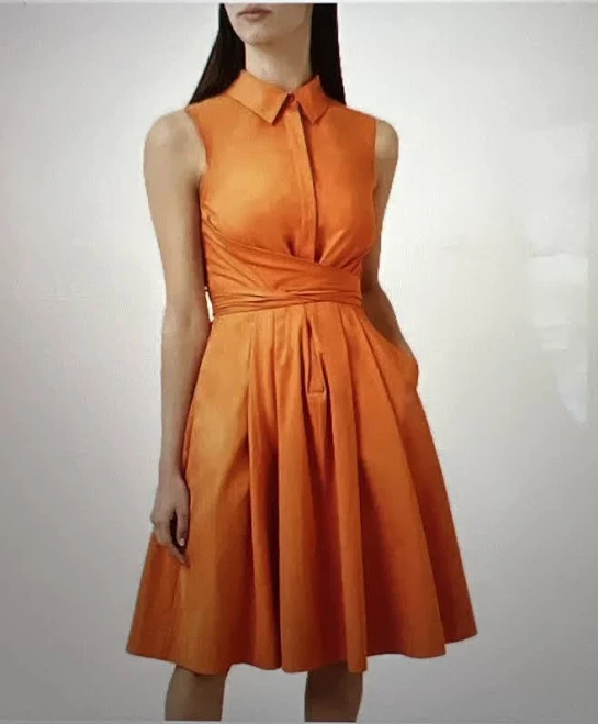 dress Hobbs Alesha Wrap Waist Dress, Mandarin Orange Us Size 4 eBay $19.8