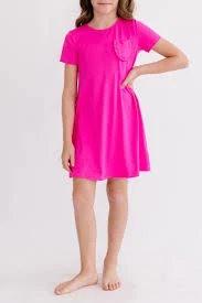 dress Hot Pink T-Shirt Dress Mila and Rose $26