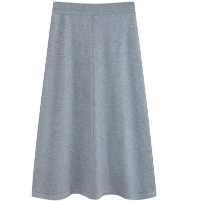 matching set Inspire Chic Women's A-Line Elastic High Waist Ribbed Knit Sweater Skirt Target $35.99