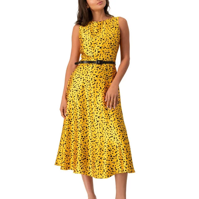 dress IVONNE Women's Polka Dot A-Line Midi Dress Nordstrom $199