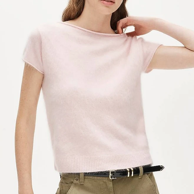 top J.Crew Women's Brushed Cashmere Boatneck T-Shirt J.Crew $138