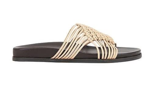 shoes Jeffrey Campbell plait Slides in Tan REVOLVE $76