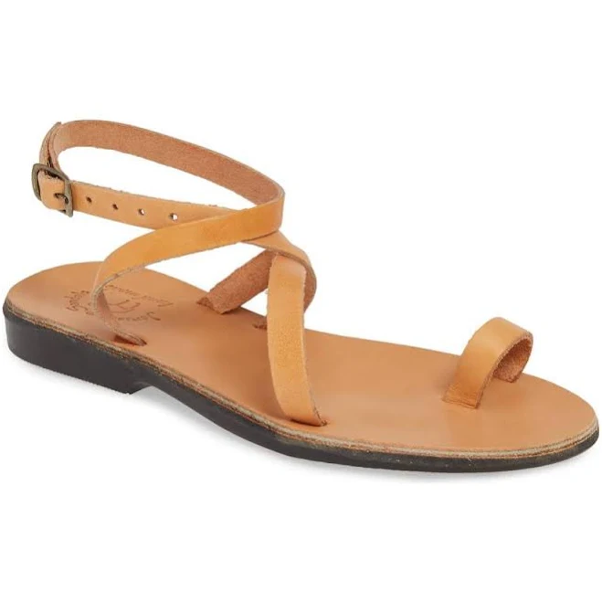 shoes Jerusalem Sandals Women's Mara Leather Thin Ankle Strap Sandals Jerusalem Sandals $77.95