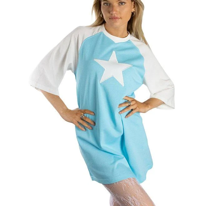 dress Jess by Meiko Women's StarStruck Oversized T-Shirt Dress, Size: XS, Light Blue Kohl's $20.14