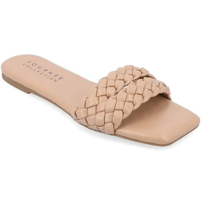 shoes Journee Collection Women's Sawyerr Braided Slide Sandals Kohl's $31.19