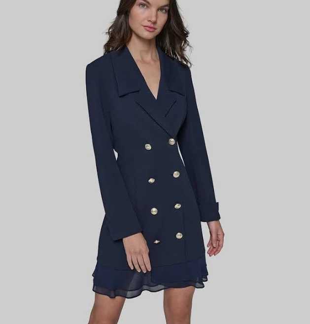 cocktail dress KARL LAGERFELD Paris Women's Double-Breasted Blazer Dress Karl Lagerfeld Paris $117.6