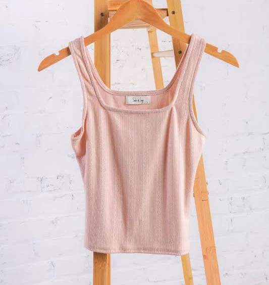 top Knit Tank Red Clover $34